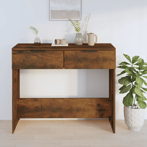Mesa Consola - Mesa De Entrada 90x36x75 cm derivados de madeira carvalho fumado