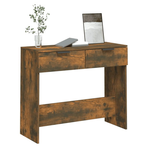 Mesa Consola - Mesa De Entrada 90x36x75 cm derivados de madeira carvalho fumado