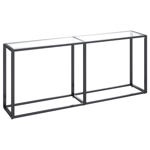 Mesa Consola - Mesa De Entrada transparente 180x35x75,5 cm vidro temperado