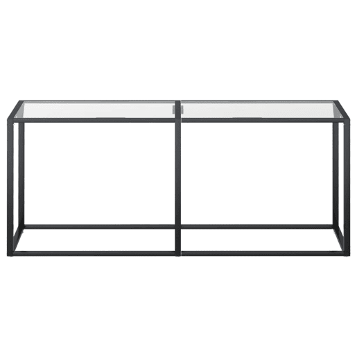 Mesa Consola - Mesa De Entrada transparente 180x35x75,5 cm vidro temperado