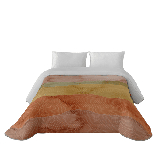 SANDAL - Edredom Nórdico Estampado - Ótimo Conforto e Acolchoamento Extra Macio - Peso 300 Gramas com Toque de Pena - Cama 90 - OCEAN TERRA