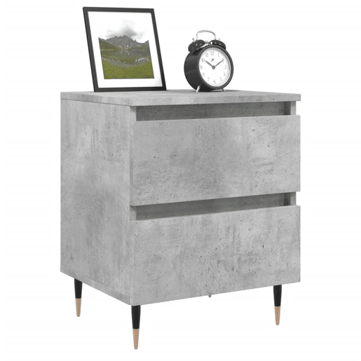 Mesa De Cabeceira - Mesinha De Cabeceira 40x35x50cm derivados madeira cinzento cimento