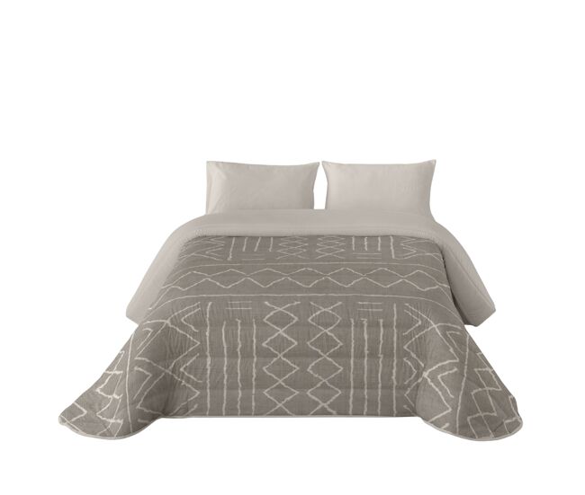 Sandal - edredón nórdico estampado - acolchado de gran confort y extrasuave - gramaje 300 gramos con tacto pluma - cama 150 - nauek linen
