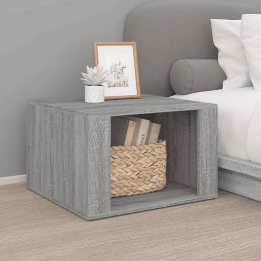 Mesa De Cabeceira - Mesinha De Cabeceira 57x55x36 cm derivados madeira cinzento sonoma