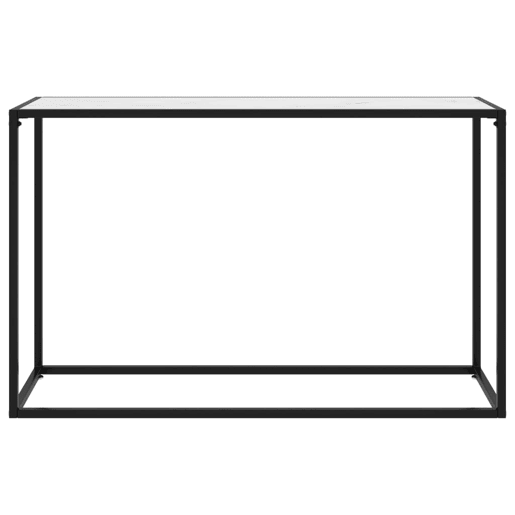 Mesa Consola - Mesa De Entrada 120x35x75 cm vidro temperado branco