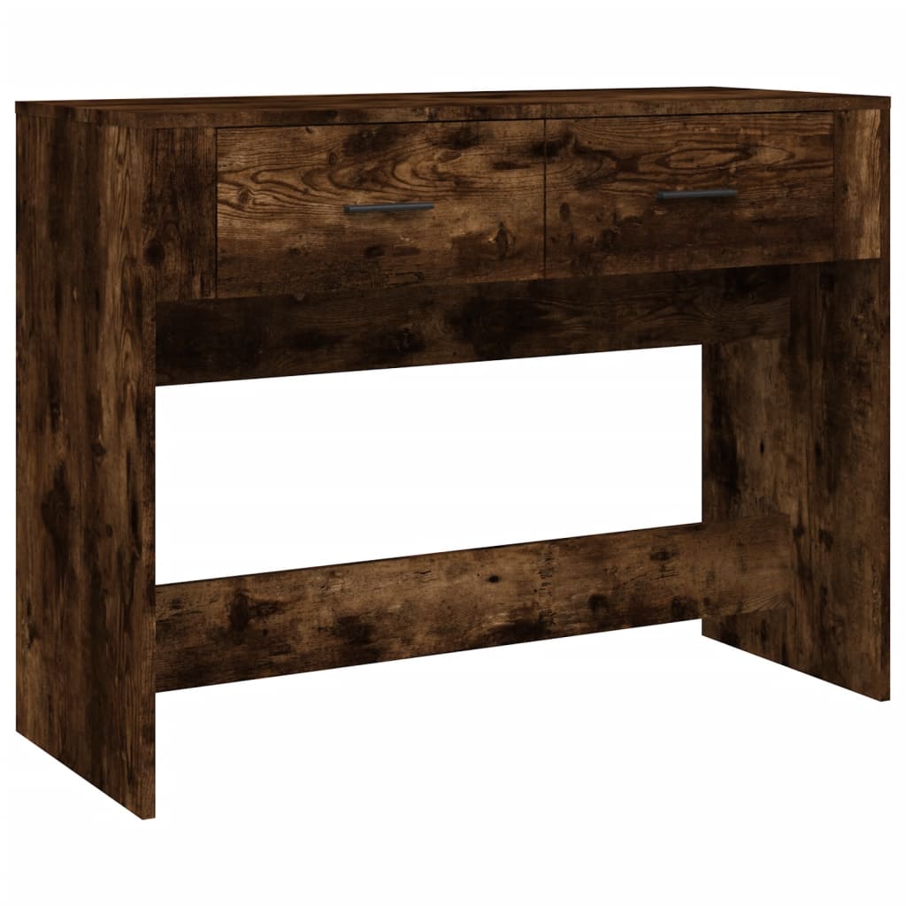 Mesa consola - mesa de entrada madera contrachapada roble ahumado 100x39x75 cm
