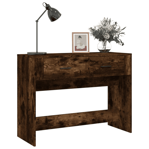 Mesa Consola - Mesa De Entrada 100x39x75 cm derivados de madeira carvalho fumado