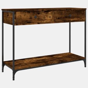 Mesa Consola - Mesa De Entrada 100x34,5x75cm derivados de madeira carvalho fumado