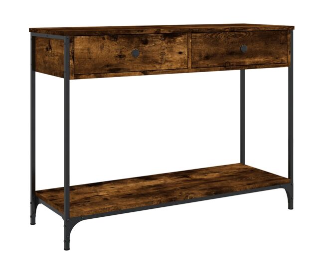 Mesa consola - mesa de entrada madera contrachapada roble ahumado 100x34,5x75 cm