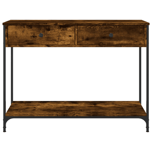 Mesa Consola - Mesa De Entrada 100x34,5x75cm derivados de madeira carvalho fumado
