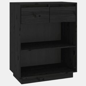 Mesa Consola - Mesa De Entrada 60x34x75 cm pinho maciço preto