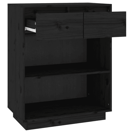 Mesa Consola - Mesa De Entrada 60x34x75 cm pinho maciço preto