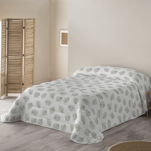 SANDAL - Capa de Edredon Estampada - Ótimo Conforto e Acolchoamento Extra Macio - Peso 300 Gramas com Toque de Pena - Cama 135 - JAHO SAGE