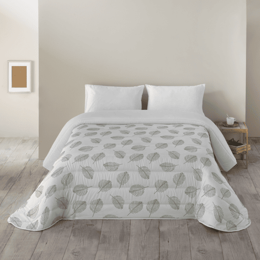 SANDAL - Capa de Edredon Estampada - Ótimo Conforto e Acolchoamento Extra Macio - Peso 300 Gramas com Toque de Pena - Cama 135 - JAHO SAGE