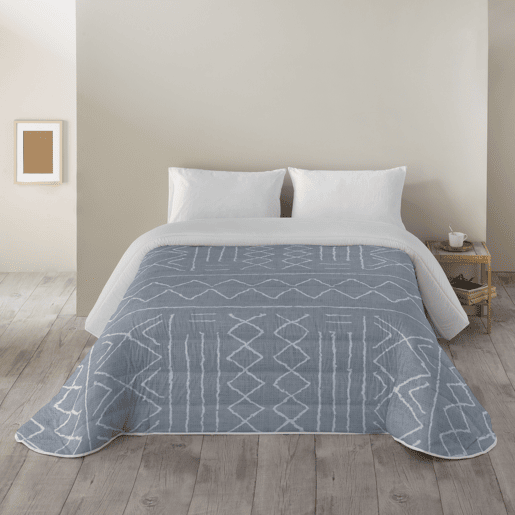 SANDAL - Edredom Nórdico Estampado - Ótimo Conforto e Acolchoamento Extra Macio - Peso 300 Gramas com Toque de Pena - Cama 180 - NAUEK GREY