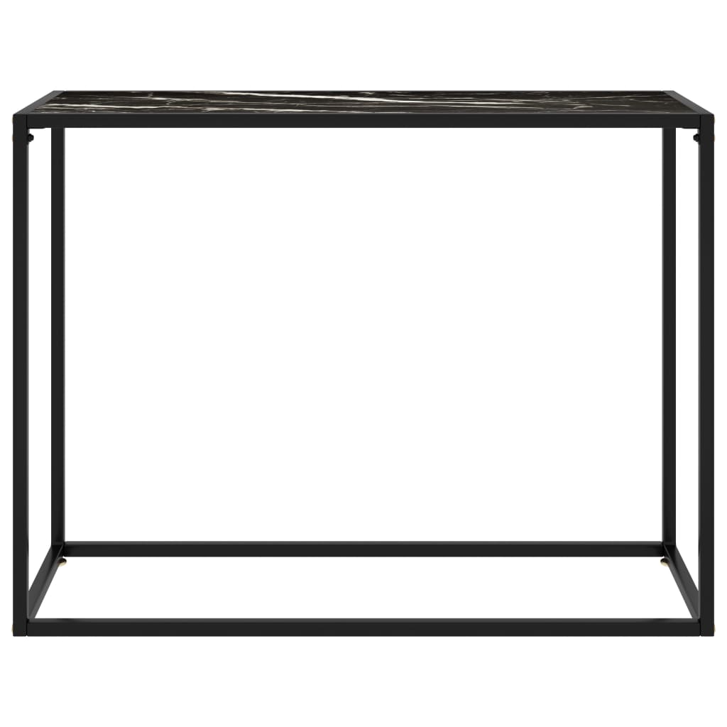 Mesa consola - mesa de entrada vidrio templado negro 100x35x75 cm