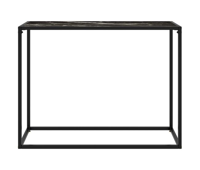 Mesa consola - mesa de entrada vidrio templado negro 100x35x75 cm