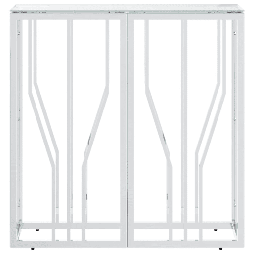 Mesa Consola - Mesa De Entrada 70x30x70 cm aço inoxidável e vidro