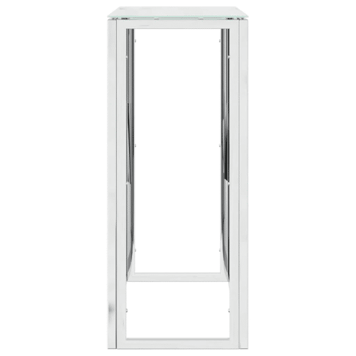 Mesa Consola - Mesa De Entrada 70x30x70 cm aço inoxidável e vidro