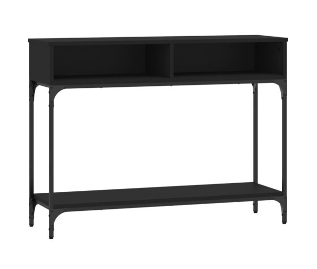 Mesa consola - mesa de entrada madera de ingeniería negra 100x30,5x75 cm