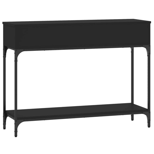 Mesa Consola - Mesa De Entrada 100x30,5x75 cm derivados de madeira preto