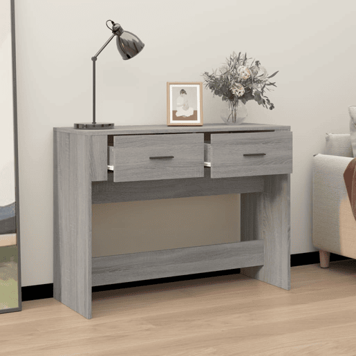 Mesa Consola - Mesa De Entrada 100x39x75 cm derivados de madeira cinzento sonoma