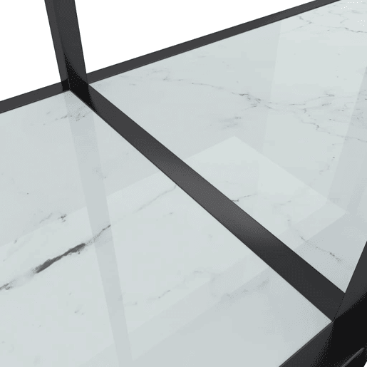 Mesa Consola - Mesa De Entrada branco 180x35x75,5 cm vidro temperado