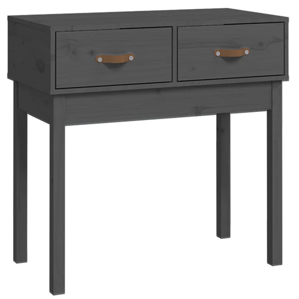 Mesa consola - mesa de entrada de madera maciza de pino gris 76,5x40x75 cm