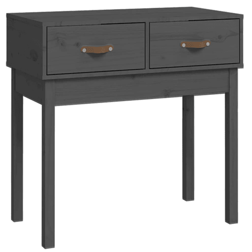 Mesa Consola - Mesa De Entrada 76,5x40x75 cm madeira de pinho maciça cinzento