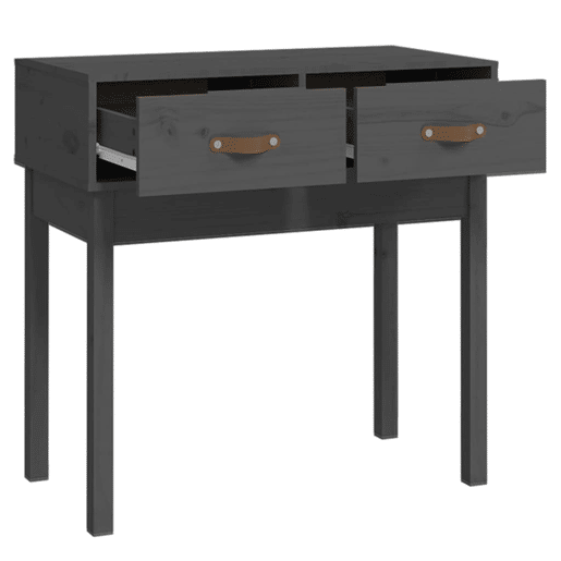 Mesa Consola - Mesa De Entrada 76,5x40x75 cm madeira de pinho maciça cinzento