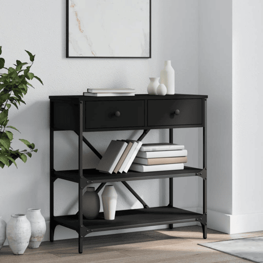 Mesa Consola - Mesa De Entrada 75x34,5x75 cm derivados de madeira preto