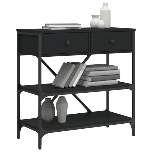 Mesa Consola - Mesa De Entrada 75x34,5x75 cm derivados de madeira preto
