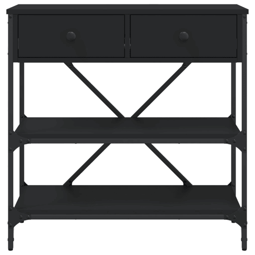 Mesa Consola - Mesa De Entrada 75x34,5x75 cm derivados de madeira preto
