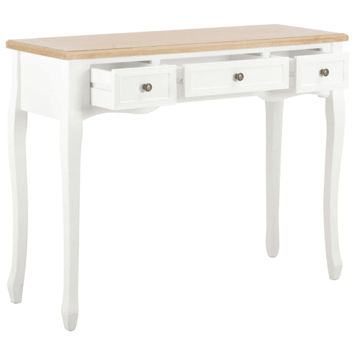 ToucadorMesa Consola - Mesa De Entrada com 3 gavetas branco