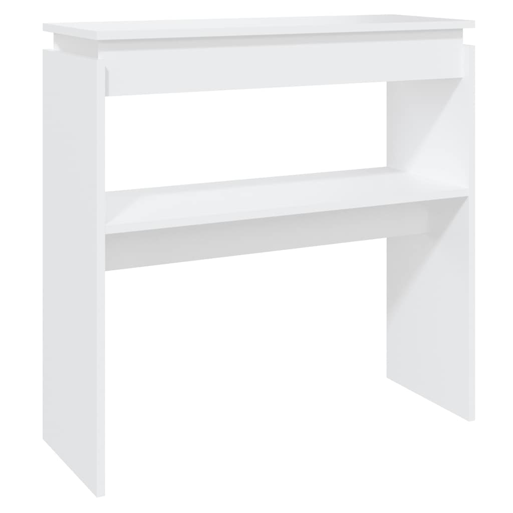 Mesa consola - mesa de entrada madera de ingeniería blanca 80x30x80 cm