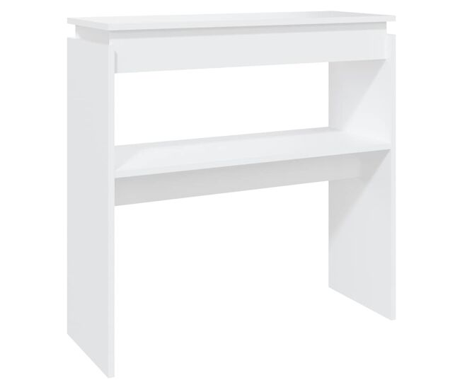 Mesa consola - mesa de entrada madera de ingeniería blanca 80x30x80 cm