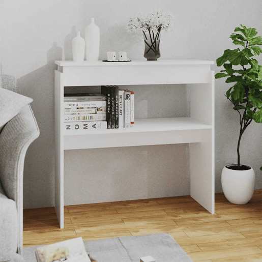 Mesa Consola - Mesa De Entrada 80x30x80 cm derivados de madeira branco