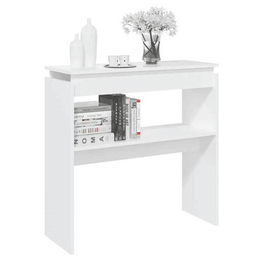 Mesa Consola - Mesa De Entrada 80x30x80 cm derivados de madeira branco