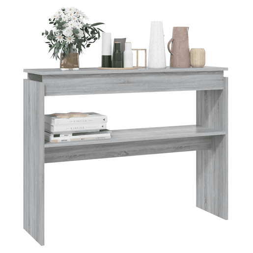 Mesa Consola - Mesa De Entrada 102x30x80 cm derivados de madeira cinzento sonoma