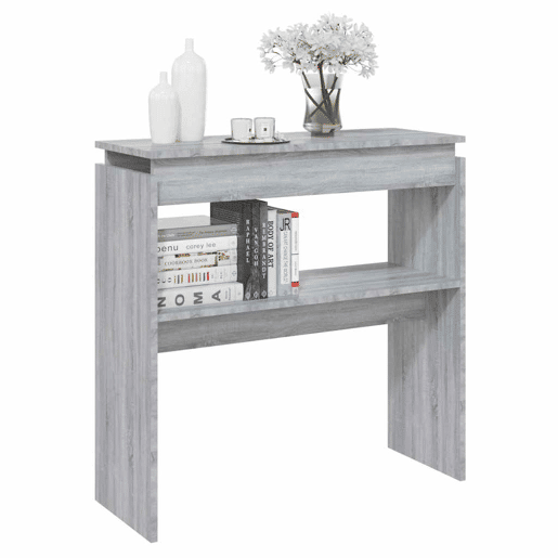 Mesa Consola - Mesa De Entrada 80x30x80 cm derivados de madeira cinzento sonoma