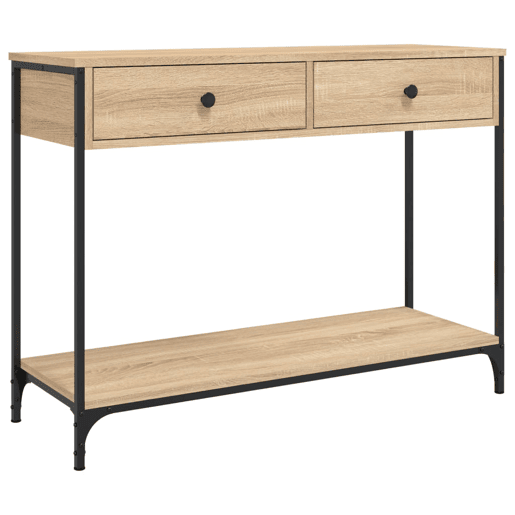Mesa Consola - Mesa De Entrada 100x34,5x75cm derivados de madeira carvalho sonoma