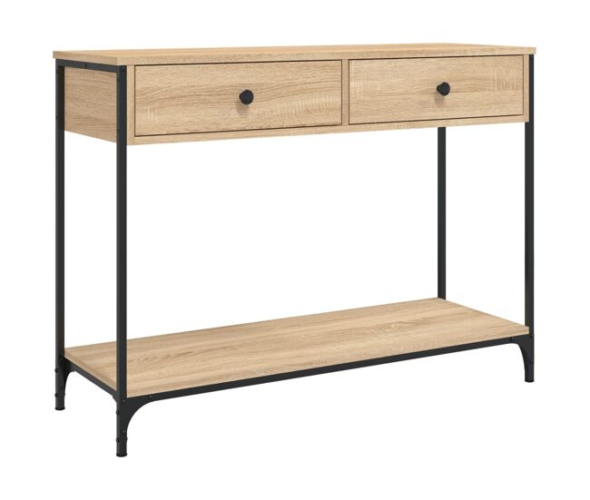 Mesa consola - mesa de entrada madera de ingeniería roble sonoma 100x34,5x75 cm