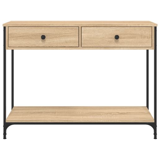 Mesa Consola - Mesa De Entrada 100x34,5x75cm derivados de madeira carvalho sonoma