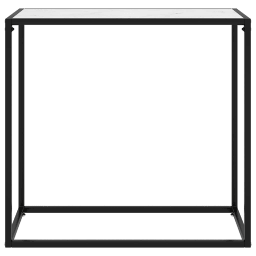Mesa Consola - Mesa De Entrada 80x35x75 cm vidro temperado branco