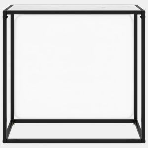 Mesa Consola - Mesa De Entrada 80x35x75 cm vidro temperado branco