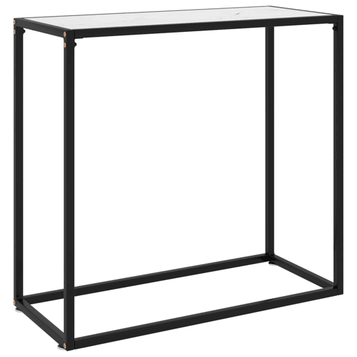 Mesa Consola - Mesa De Entrada 80x35x75 cm vidro temperado branco