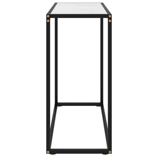 Mesa Consola - Mesa De Entrada 80x35x75 cm vidro temperado branco