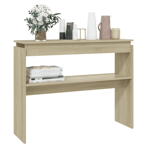Mesa Consola - Mesa De Entrada 102x30x80 cm derivados de madeira carvalho sonoma
