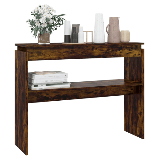 Mesa Consola - Mesa De Entrada 102x30x80 cm derivados de madeira carvalho fumado