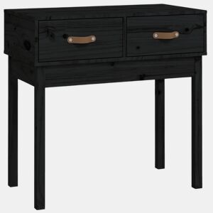 Mesa Consola - Mesa De Entrada 76,5x40x75 cm madeira de pinho maciça preto